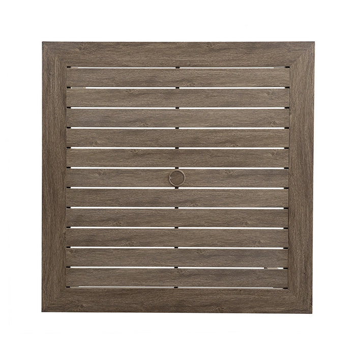 Frontier 44" Square Umbrella Dining Table