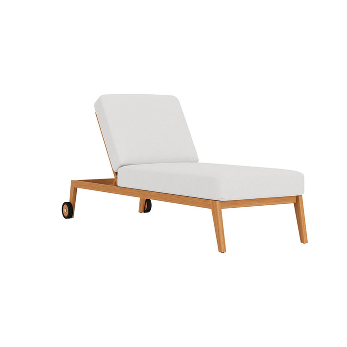 Lloyd Flanders Alpine Pool Chaise in Natural Teak Finish