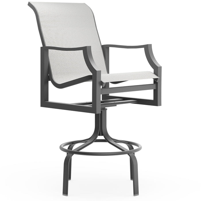 Woodard Nico Sling Swivel Bar Stool