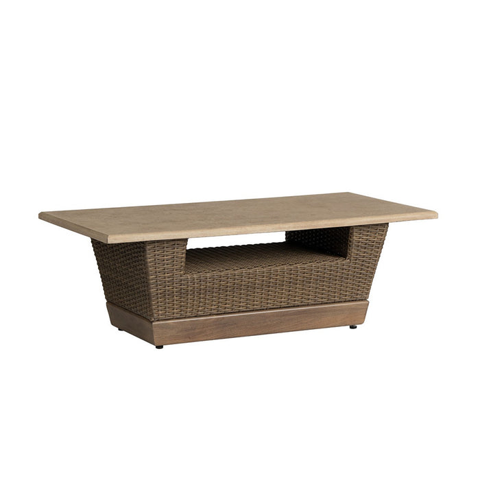 Lloyd Flanders Charisma 48" Rectangular Cocktail Table in Brindle Finish