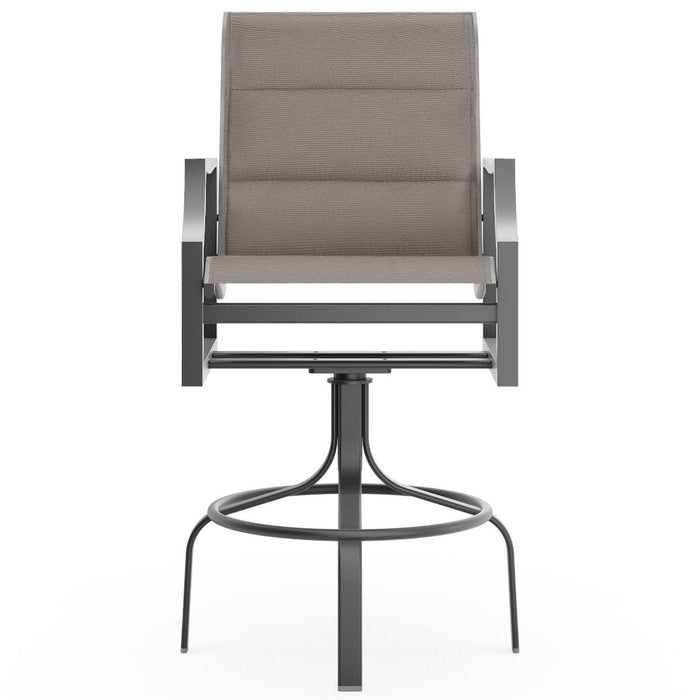 Woodard Nico Padded Sling Swivel Bar Stool