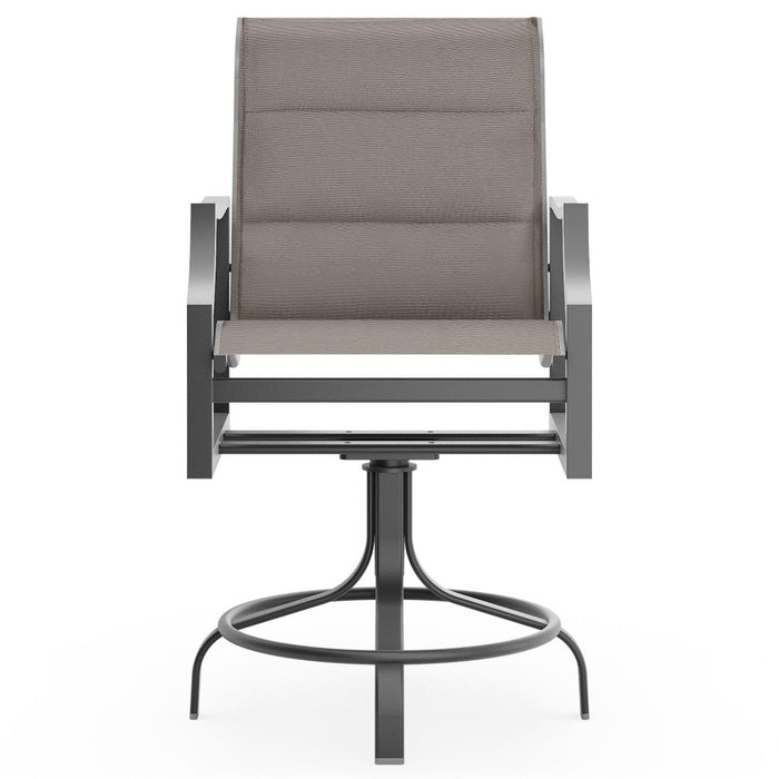 Woodard Nico Padded Sling Swivel Counter Stool