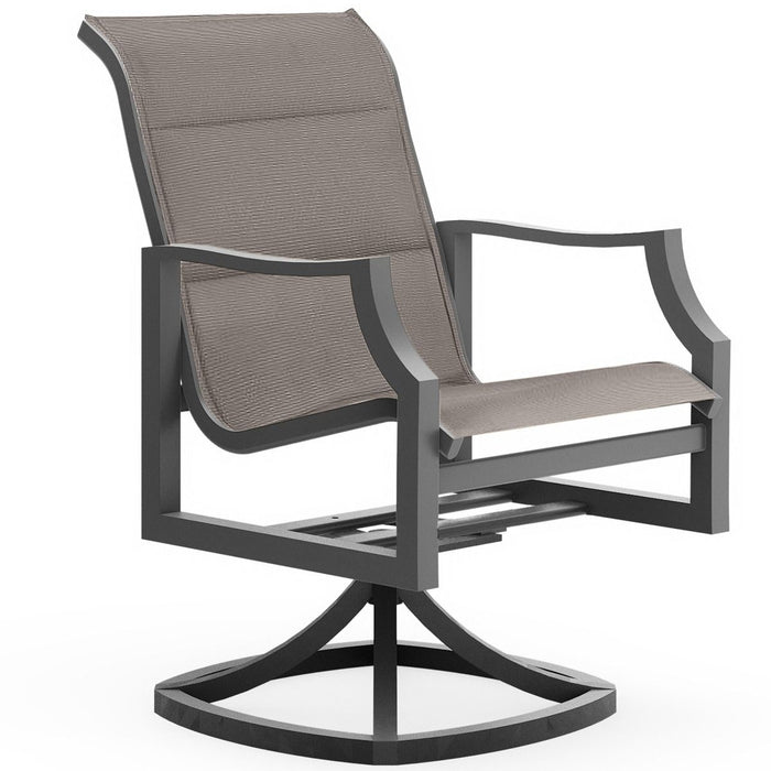 Woodard Nico Padded Sling Swivel Dining Chair