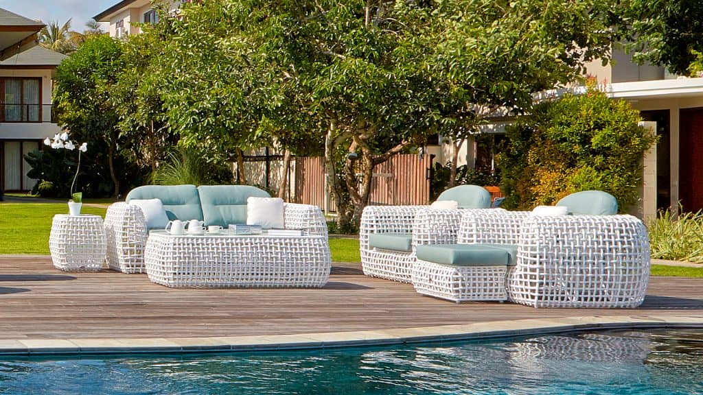 Skyline Design Dynasty Ottoman with Sunbrella Cushion
