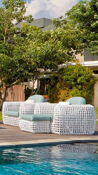 Skyline Design Dynasty Ottoman with Sunbrella Cushion