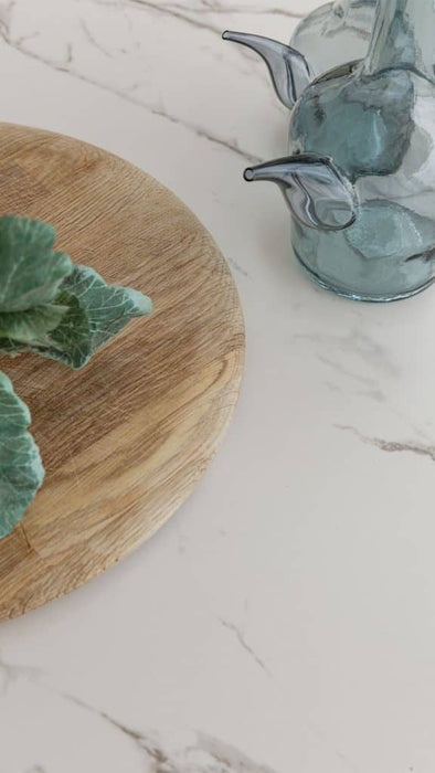 Skyline Design Dynasty Round Dining Table with Glass