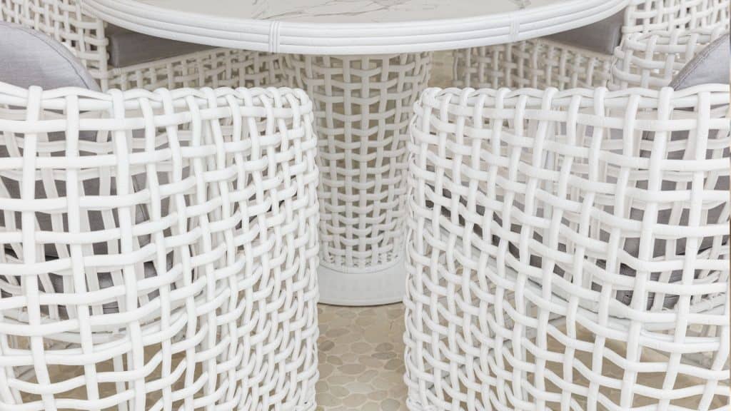 Skyline Design Dynasty Round Dining Table with Glass