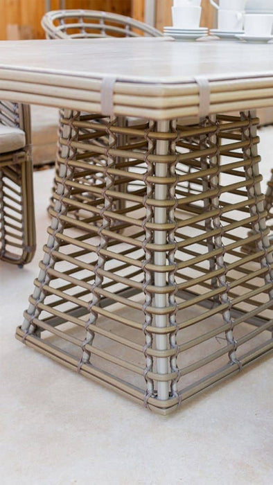 Skyline Design Ruby Rectangular Dining Table with Glass