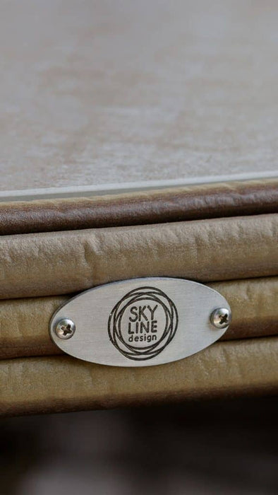 Skyline Design Ruby Round Dining Table with Glass