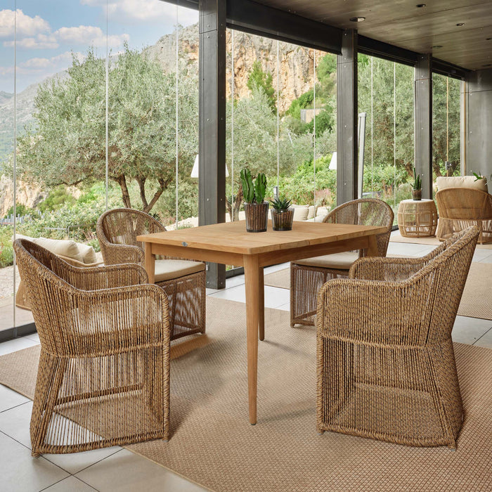 Skyline Design Calixto 5-Piece Square Dining Set with Sunbrella Cushions
