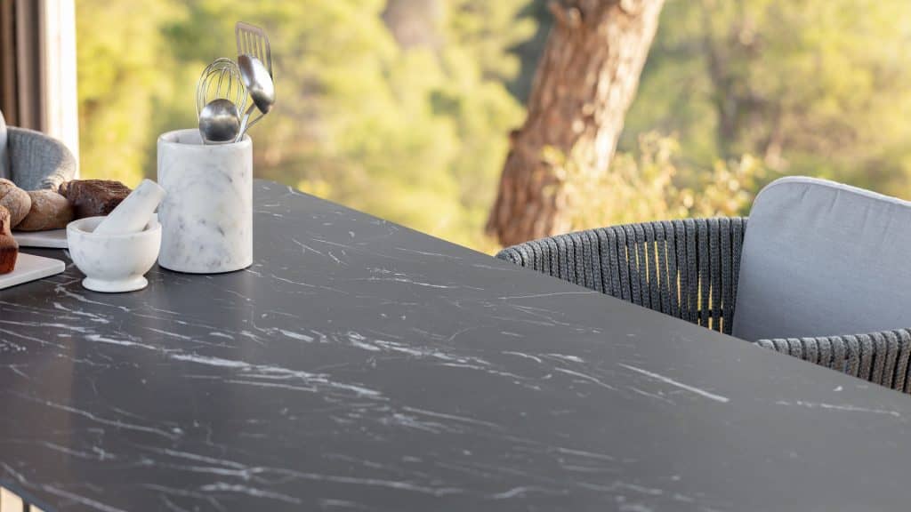 Skyline Design Boston Rectangular Dining Table with Glass