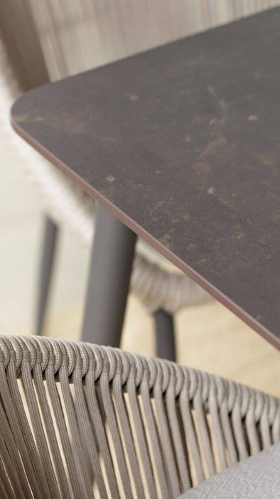 Skyline Design Rodona Rectangular Dining Table with Glass