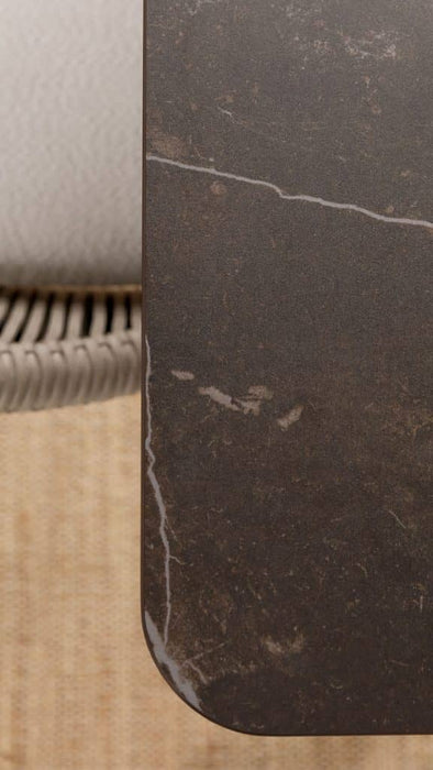 Skyline Design Rodona Rectangular Dining Table with Glass