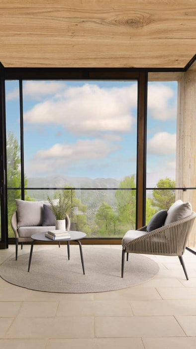 Skyline Design Rodona Side Table with Glass