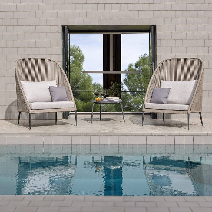 Skyline Design Rodona Side Table with Glass