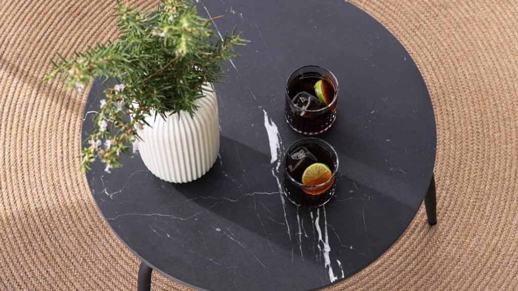 Skyline Design Rodona Side Table with Glass