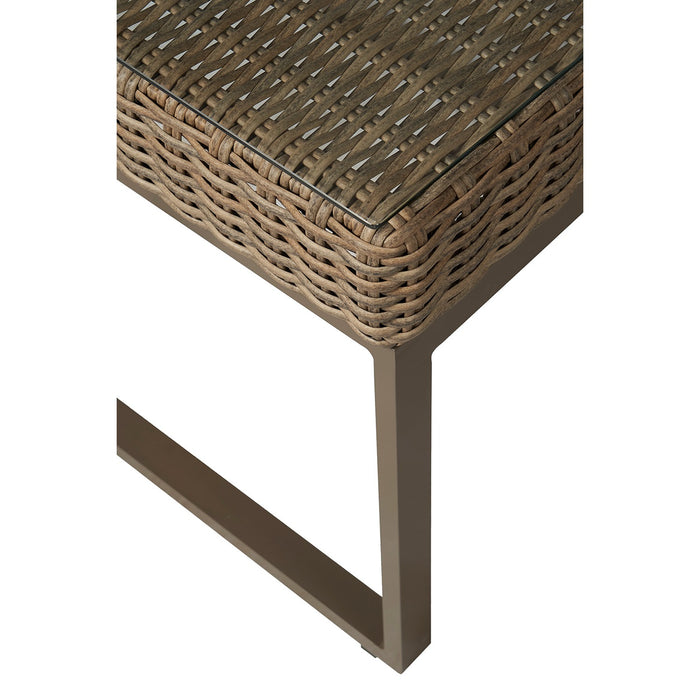 Lloyd Flanders Milan 25" Square End Table in Brushwood Finish