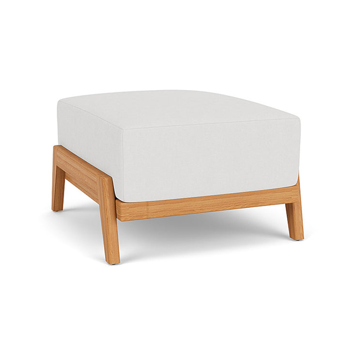 Lloyd Flanders Alpine Ottoman in Natural Teak Finish