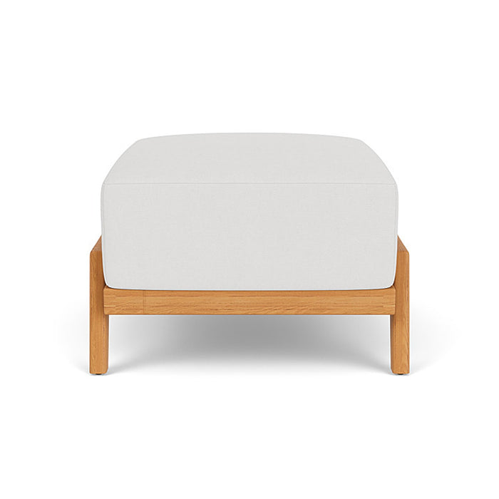 Lloyd Flanders Alpine Ottoman in Natural Teak Finish