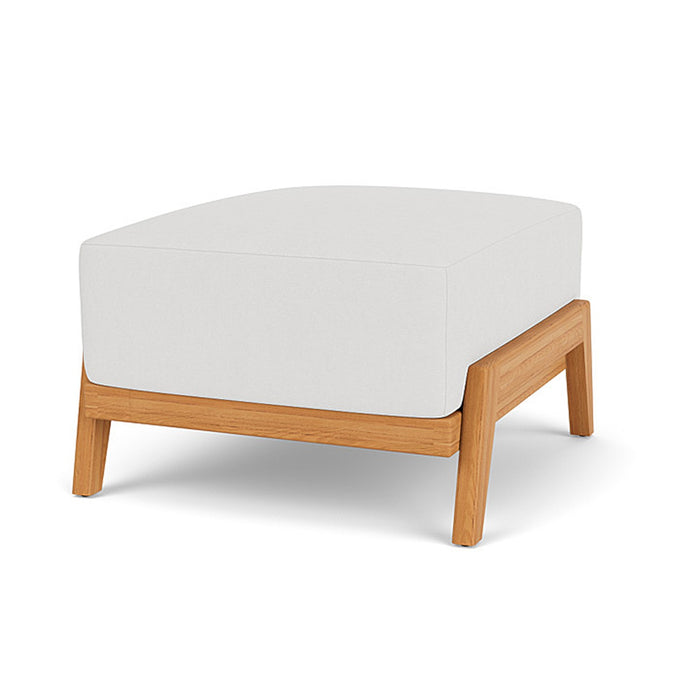 Lloyd Flanders Alpine Ottoman in Natural Teak Finish