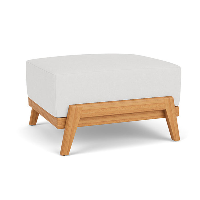 Lloyd Flanders Alpine Ottoman in Natural Teak Finish