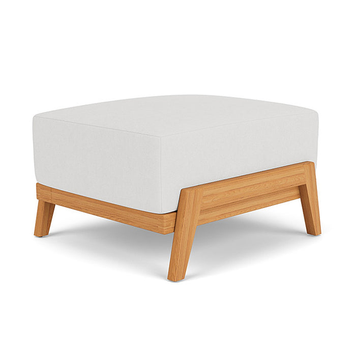Lloyd Flanders Alpine Ottoman in Natural Teak Finish