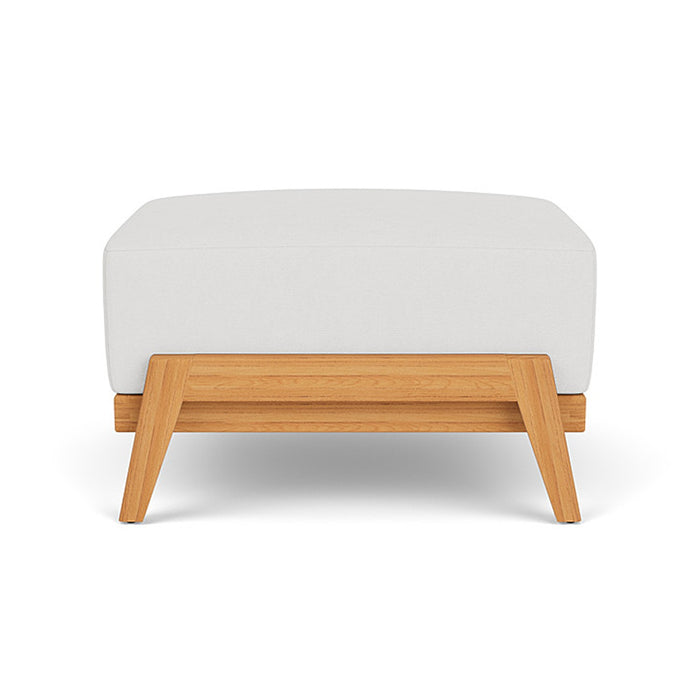 Lloyd Flanders Alpine Ottoman in Natural Teak Finish