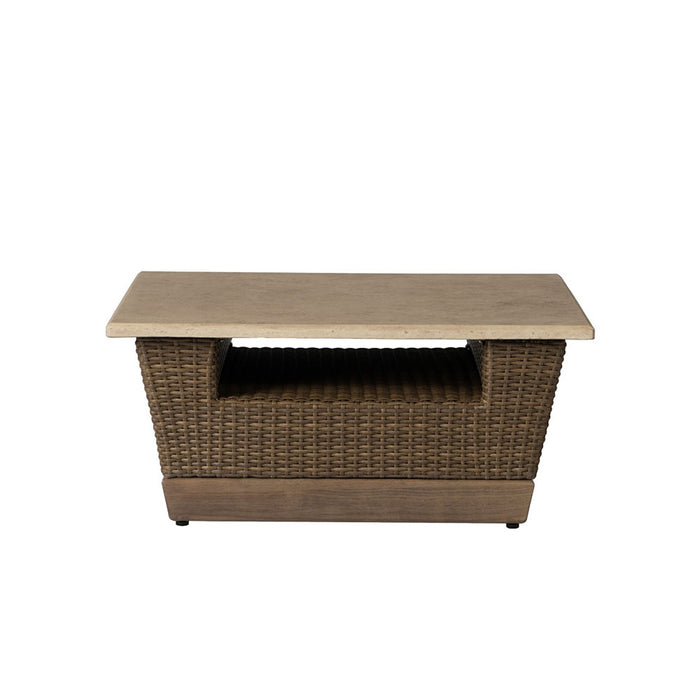 Lloyd Flanders Charisma 36" Square Cocktail Table in Brindle Finish