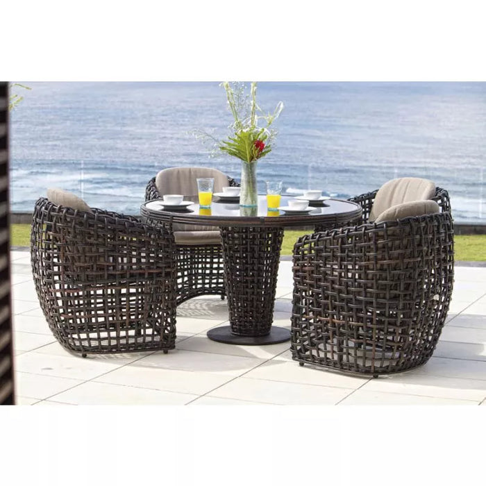 Skyline Design Dynasty 5-Piece Dining Set with Sunbrella Cushion - Black Mushroom