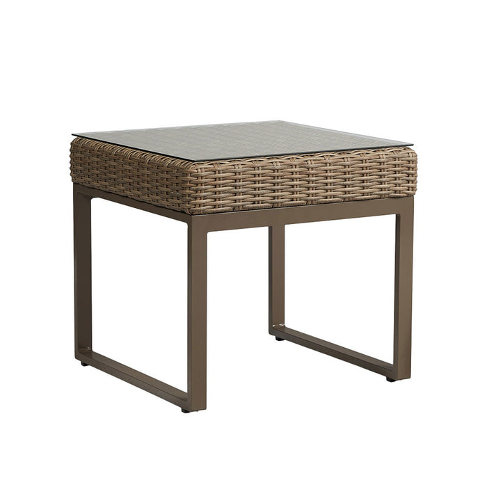Lloyd Flanders Milan 25" Square End Table in Brushwood Finish