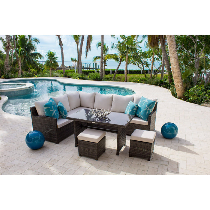 Spectrum 5-Piece Sectional Dining Set with Cushions
