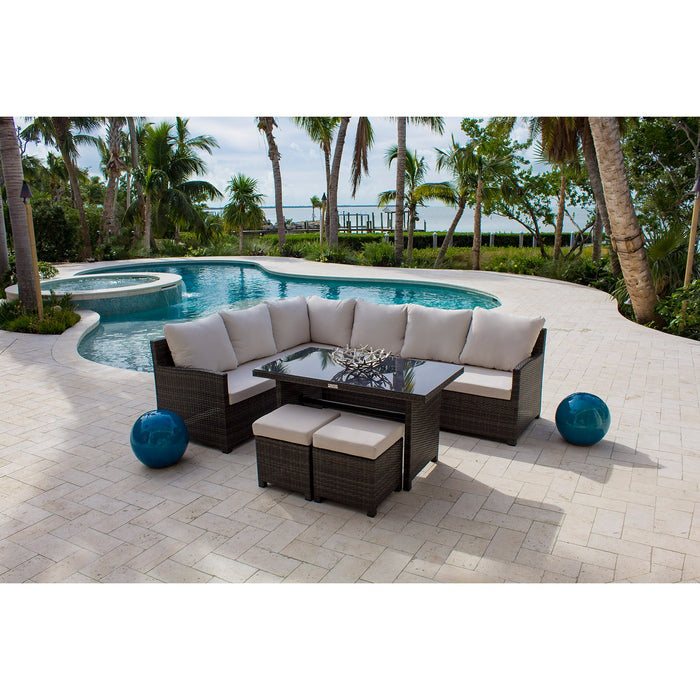 Spectrum 5-Piece Sectional Dining Set with Cushions