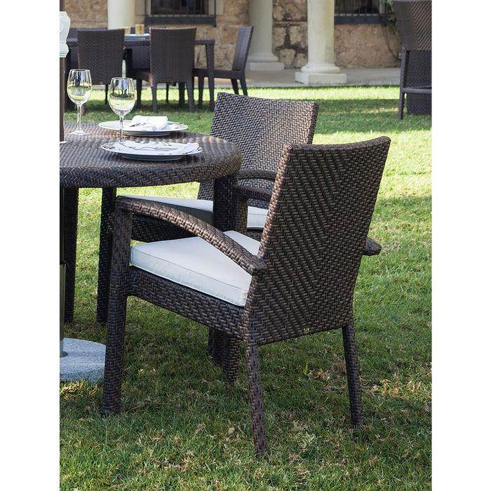 Atlantis 5-Piece Square Dining Arm Chair Set with Cushions