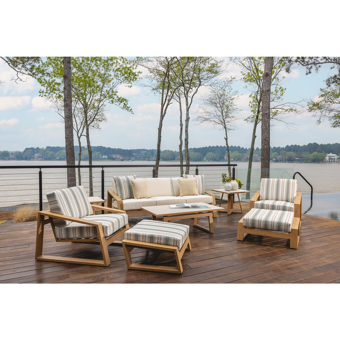 Lloyd Flanders Pursuit 48" Rectangular Cocktail Table in Toffee Cream Finish