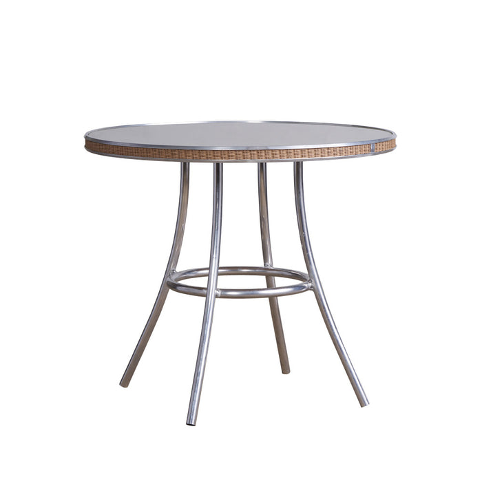 All Seasons 33" Round Bistro Table with Reversible Glass