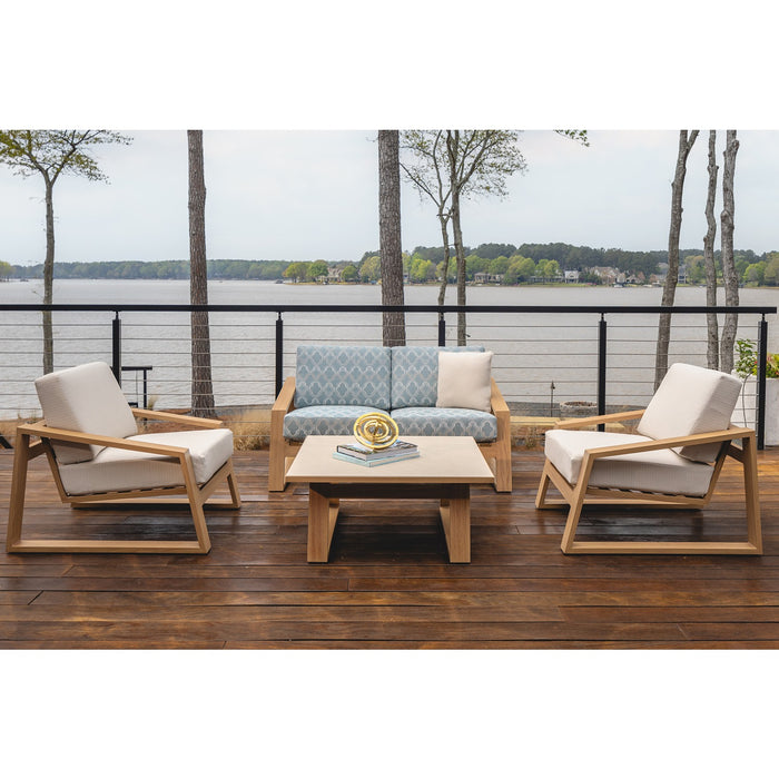 Lloyd Flanders Pursuit 36" Square Cocktail Table in Toffee Cream Finish