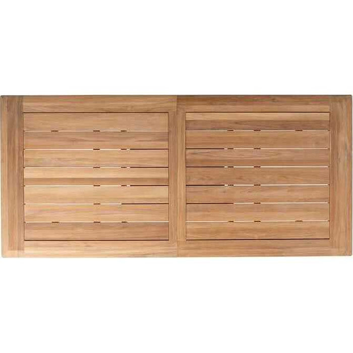 Lloyd Flanders Alpine 86" - 112" Rectangular Butterfly Table in Natural Teak Finish