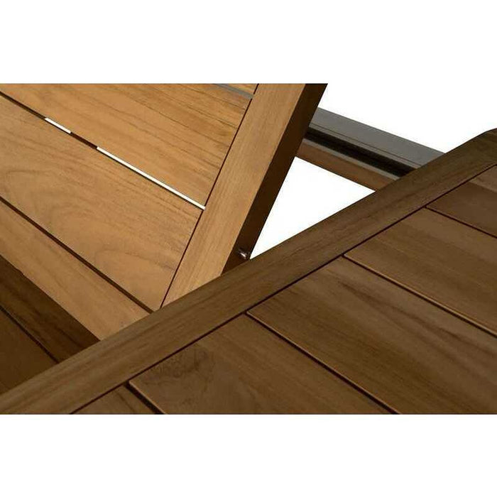 Lloyd Flanders Alpine 86" - 112" Rectangular Butterfly Table in Natural Teak Finish