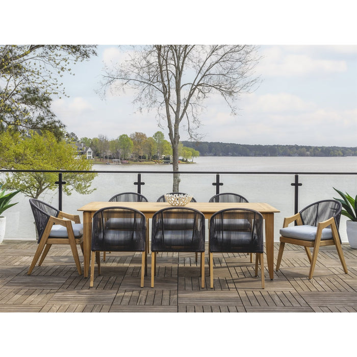 Lloyd Flanders Alpine 86" - 112" Rectangular Butterfly Table in Natural Teak Finish