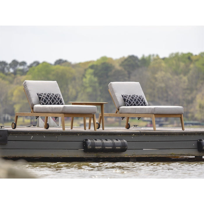 Lloyd Flanders Alpine 24" Square End Table in Natural Teak Finish