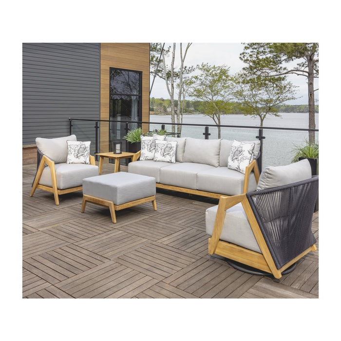 Lloyd Flanders Alpine 24" Square End Table in Natural Teak Finish