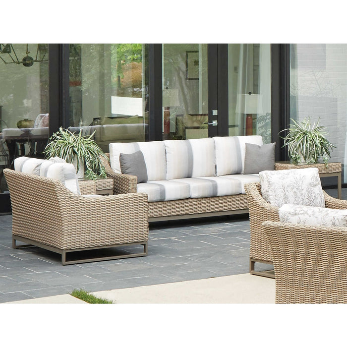 Lloyd Flanders Milan 25" Square End Table in Brushwood Finish