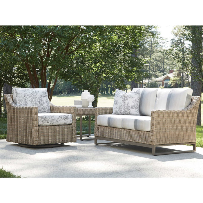 Lloyd Flanders Milan 25" Square End Table in Brushwood Finish