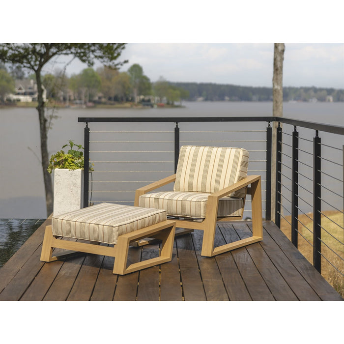 Lloyd Flanders Pursuit Ottoman in Toffee Cream Finish