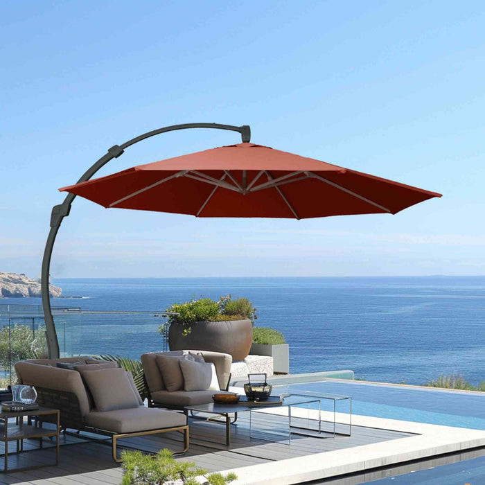 11.5 Ft Cantilever Sunbrella 360 Umbrella w/Movable Base