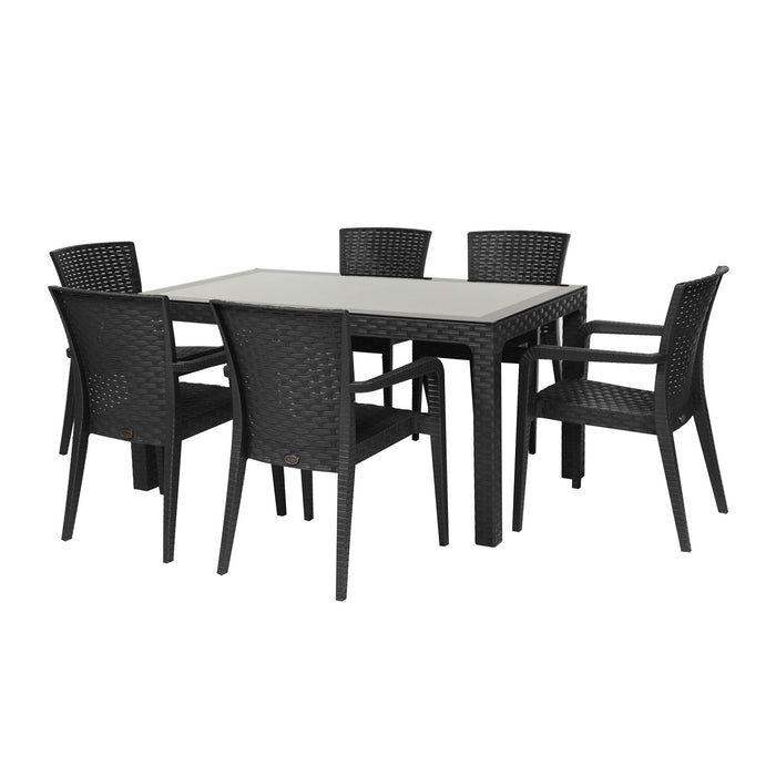 Alberta 7-Piece Dining Set - Anthracite