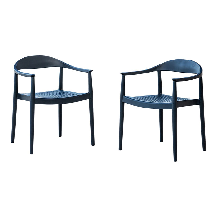 Kennedy Set of 2 Stackable Armchair - Anthracite