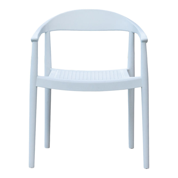 Kennedy Set of 2 Stackable Armchair - White