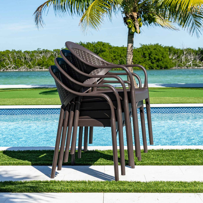 Mona 5-Piece Dining Set - Brown