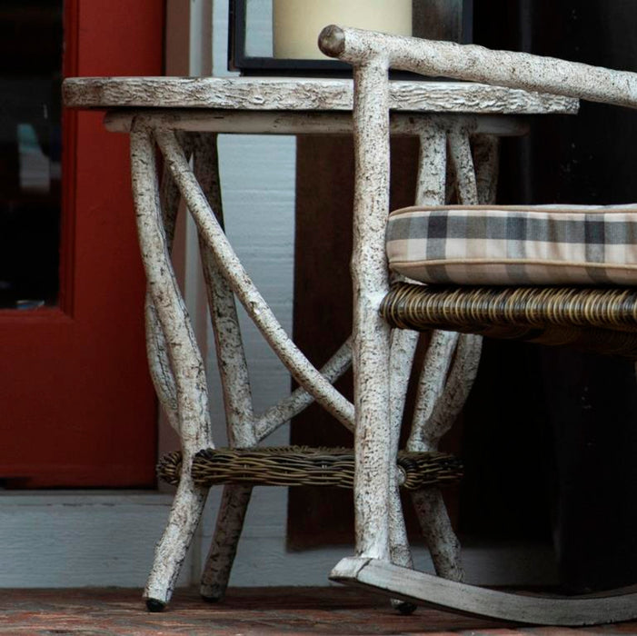 Woodard River Run Side Table with Faux Birch Top